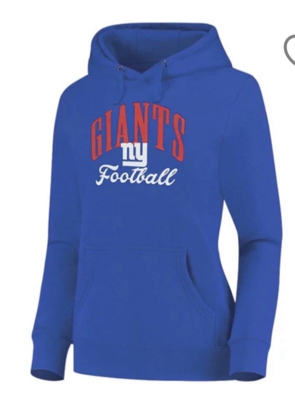 NWT Womans Size XXL Football NY Giants Blue Hoodie
